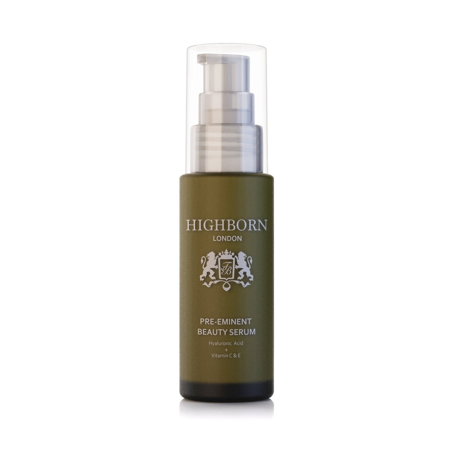 Highborn London pre-eminent beauty serum bottle on a white background