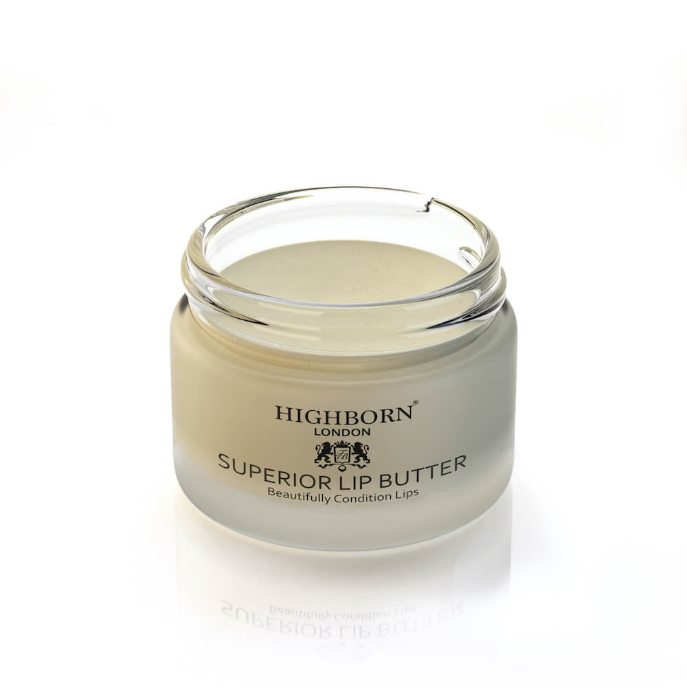 Jar of Highborn Superior Lip Butter on a white background