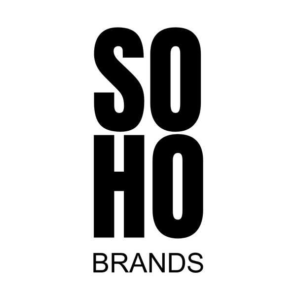Black SOHO Brands logo with transparent background
