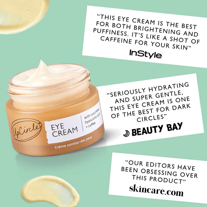 Reviews from publications about UpCircle Beauty Eye Cream with Hyaluronic Acid + Coffee