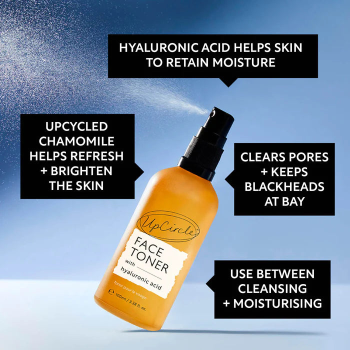 UpCircle Beauty Face Toner with Hyaluronic Acid features list