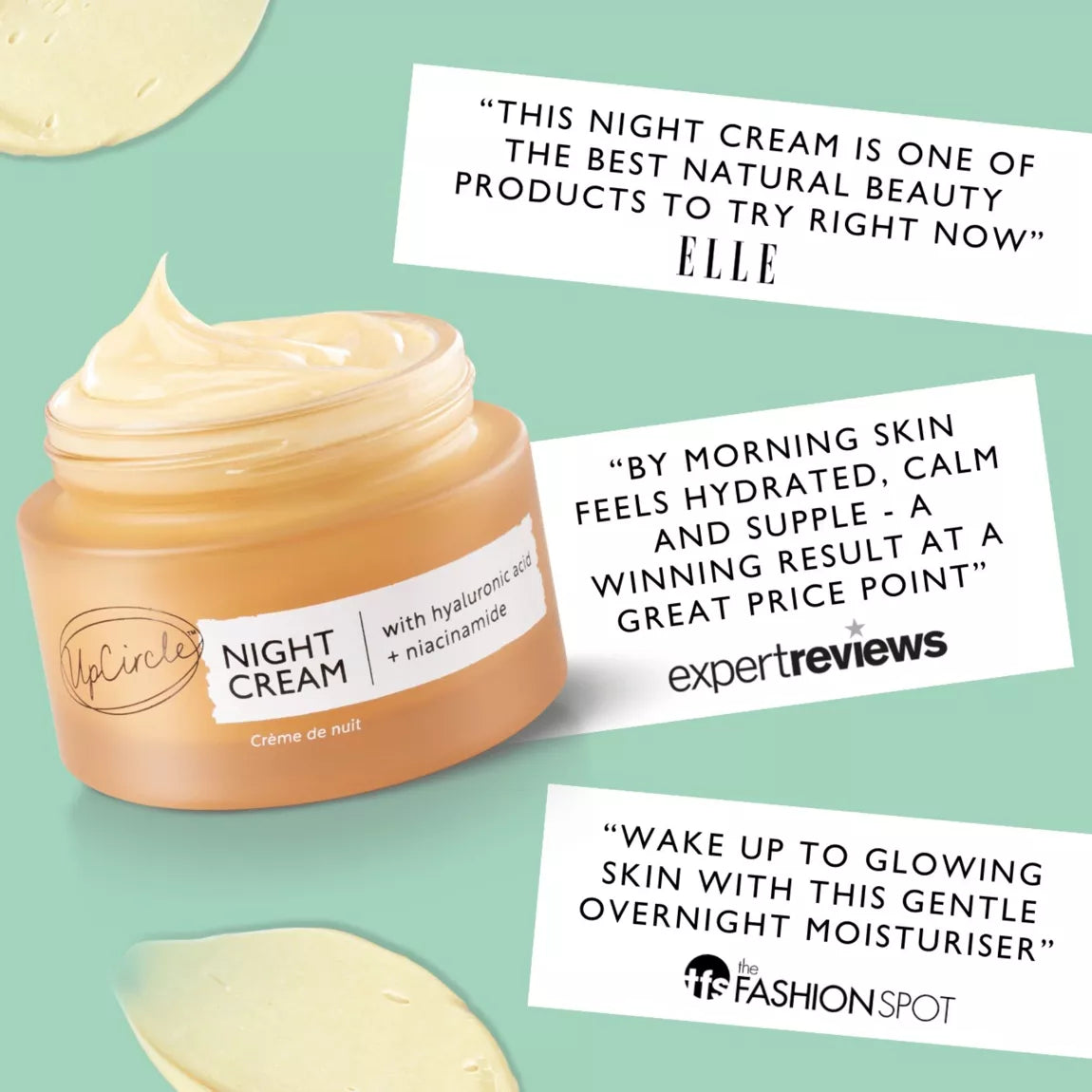 UpCircle Beauty Night Cream with Hyaluronic Acid + Niacinamide reviews from publications