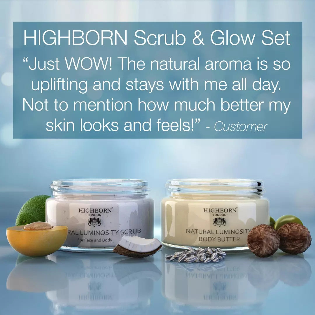 Scrub and Glow Set infographic testimonial