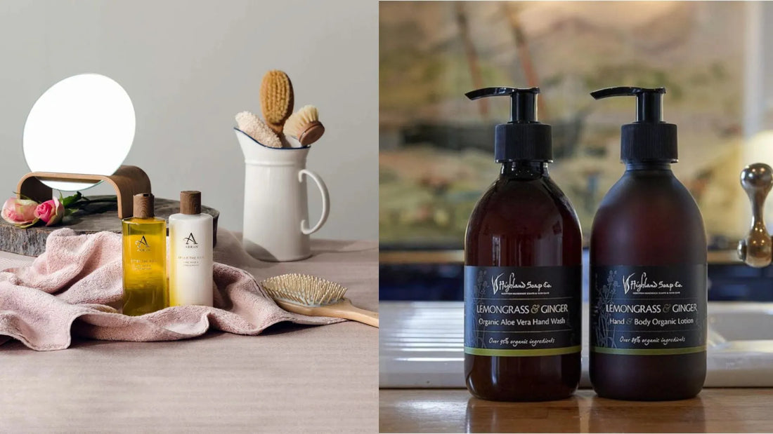Collage of Highland and Arran products on lifestyle images