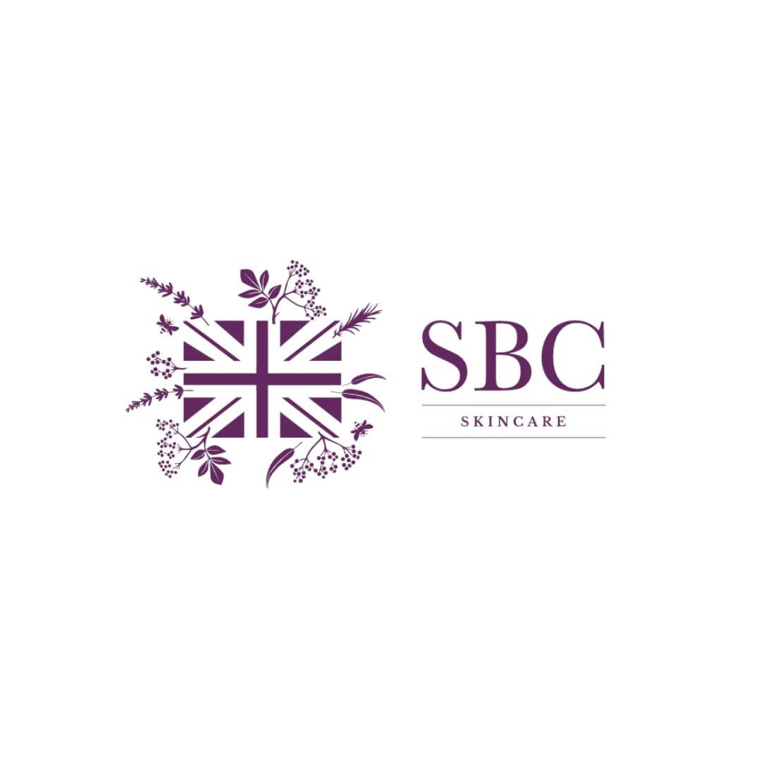 SBC Skincare logo with British flag