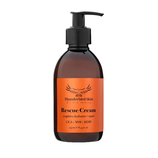 Updated Thunderbird Skin Rescue Balm packaging in orange