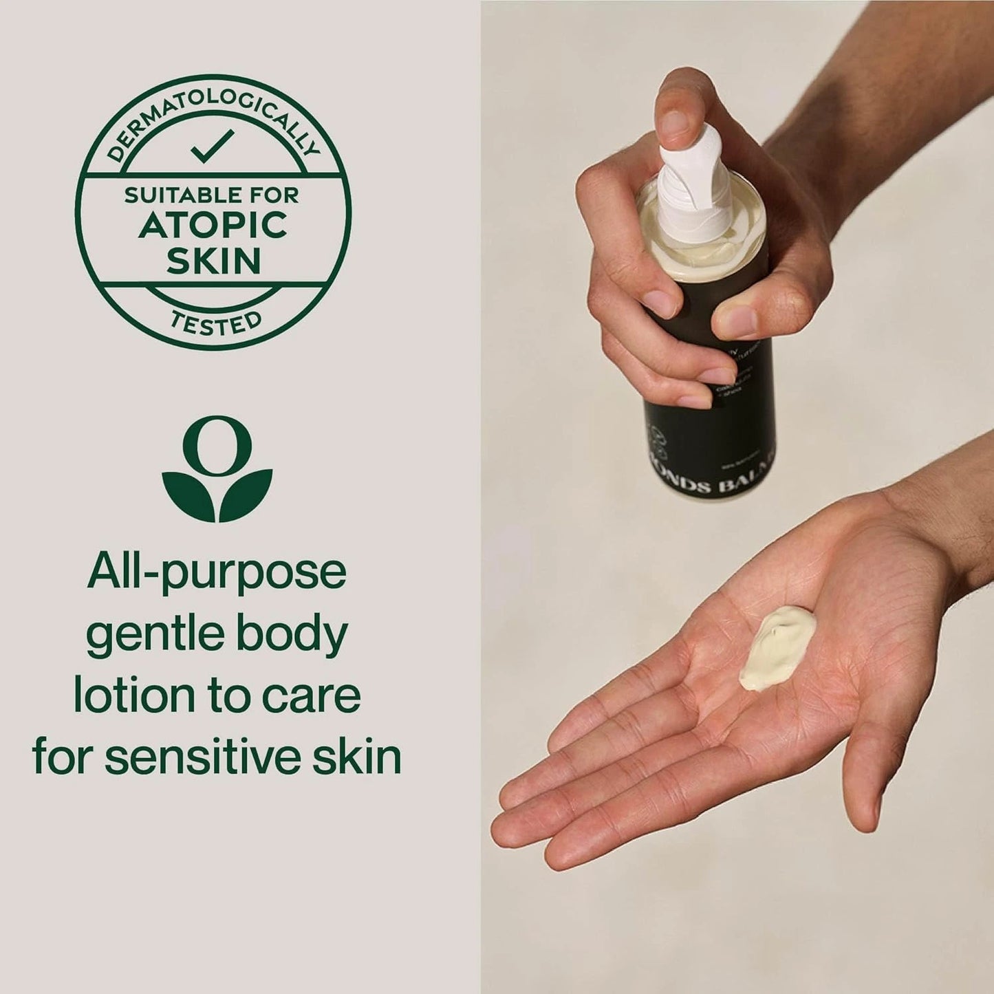 Balmonds Daily Moisturising Cream - 300ml dermatologically tested infographic