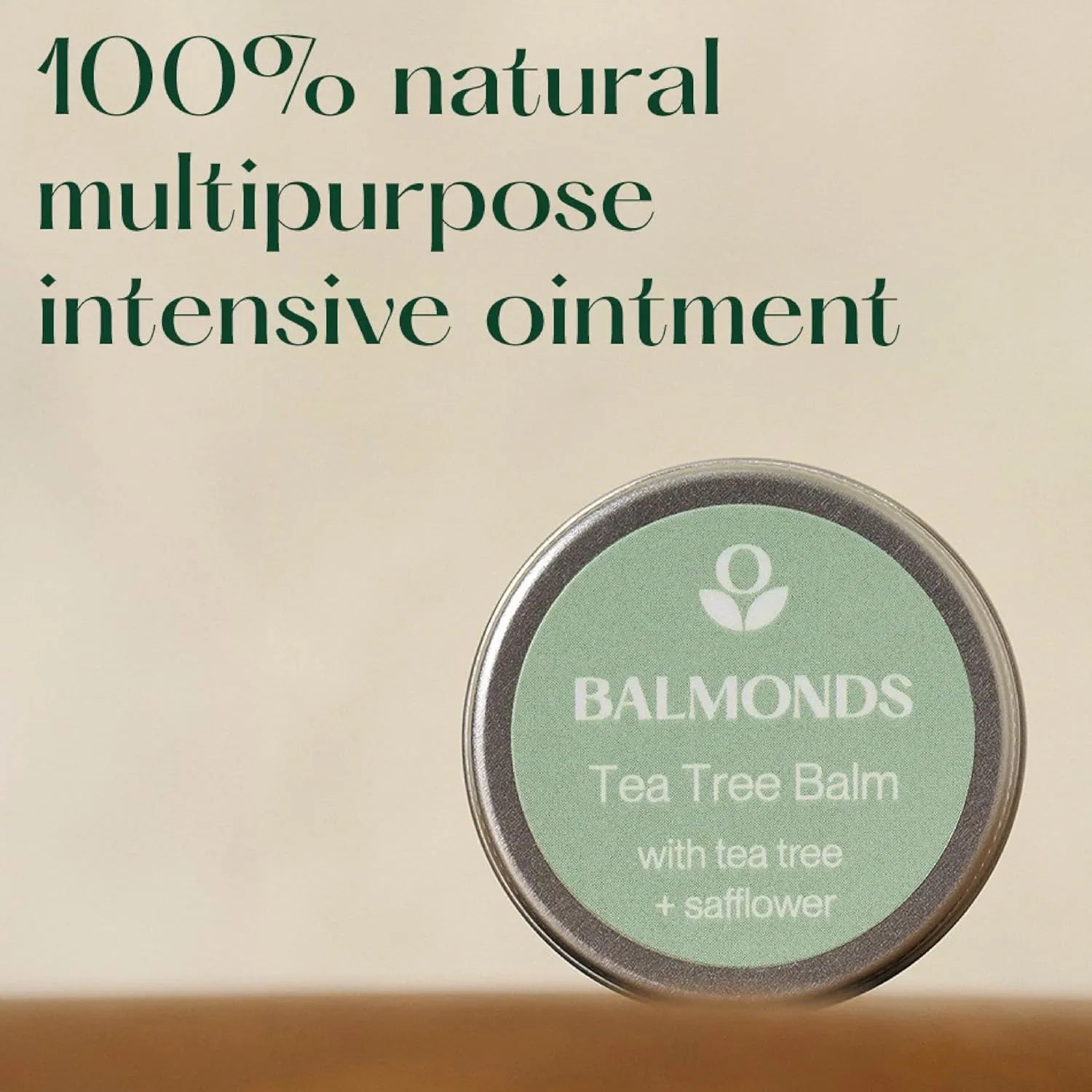 Balmonds Tea Tree Balm - 15ml 100% natural infographic