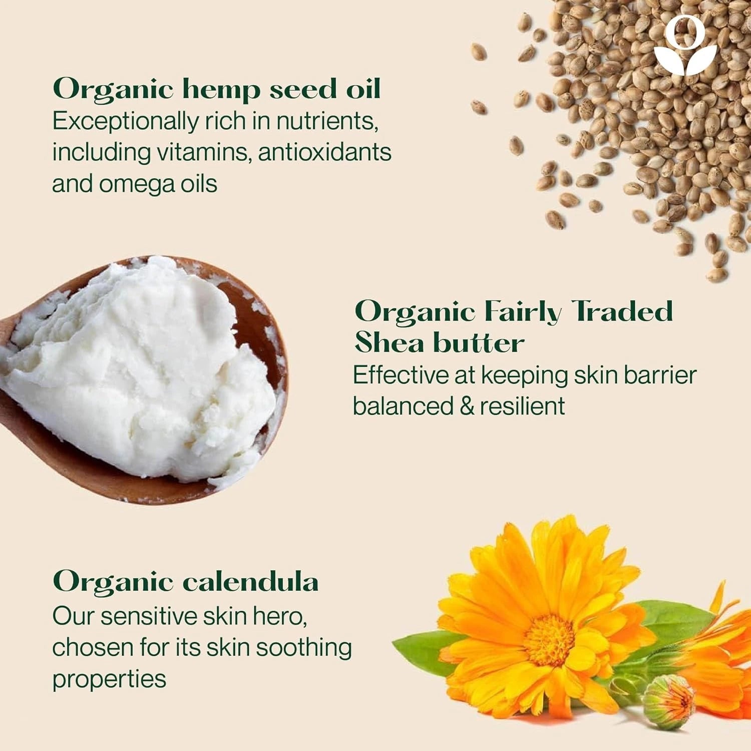 Balmonds Daily Moisturising Cream - 300ml ingredient images infographic