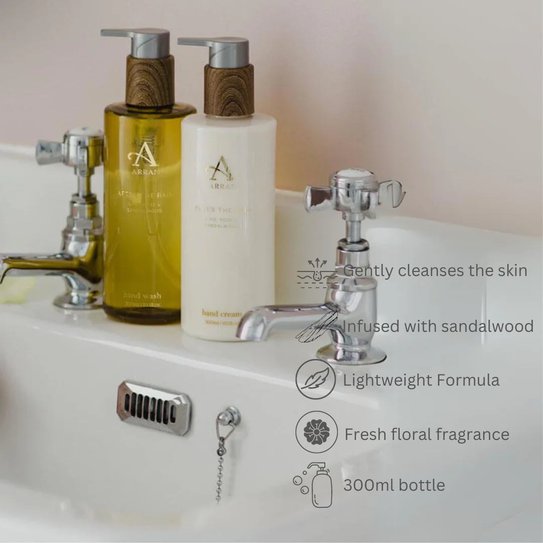 After the Rain Hand Wash - 300ml features list including lightweight formula