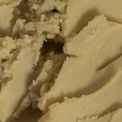 Close-up of creamy beige substance with a soft focus
