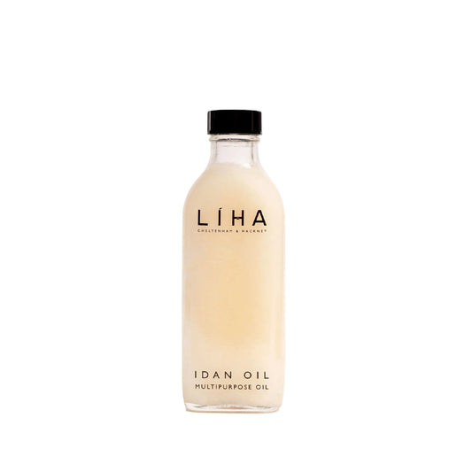 Bottle of LIHA IDAN OIL on a white background