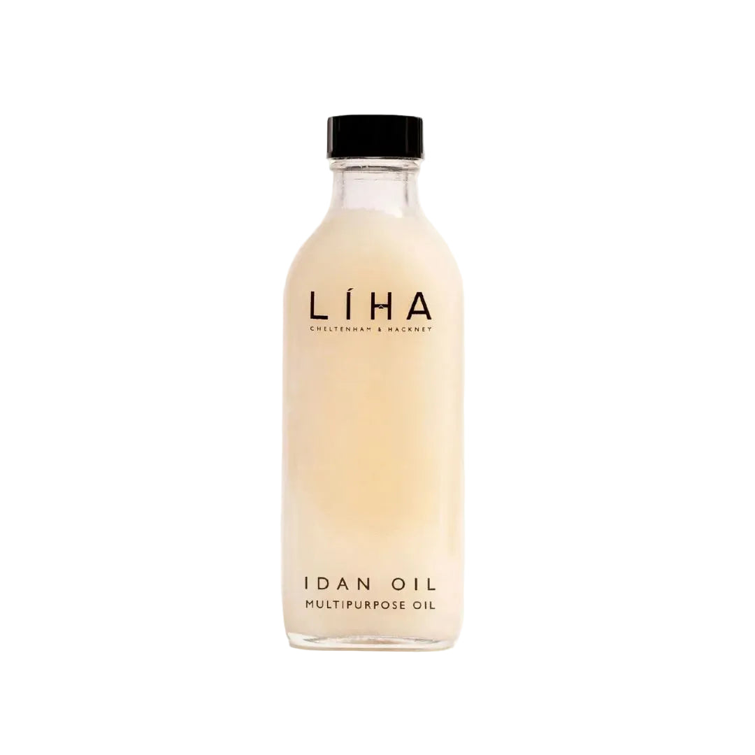 Bottle of LIHA IDAN OIL on a white background