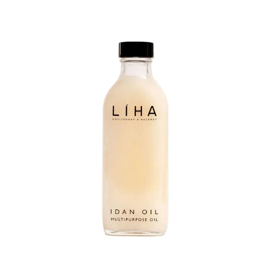 Bottle of LIHA IDAN OIL on a white background