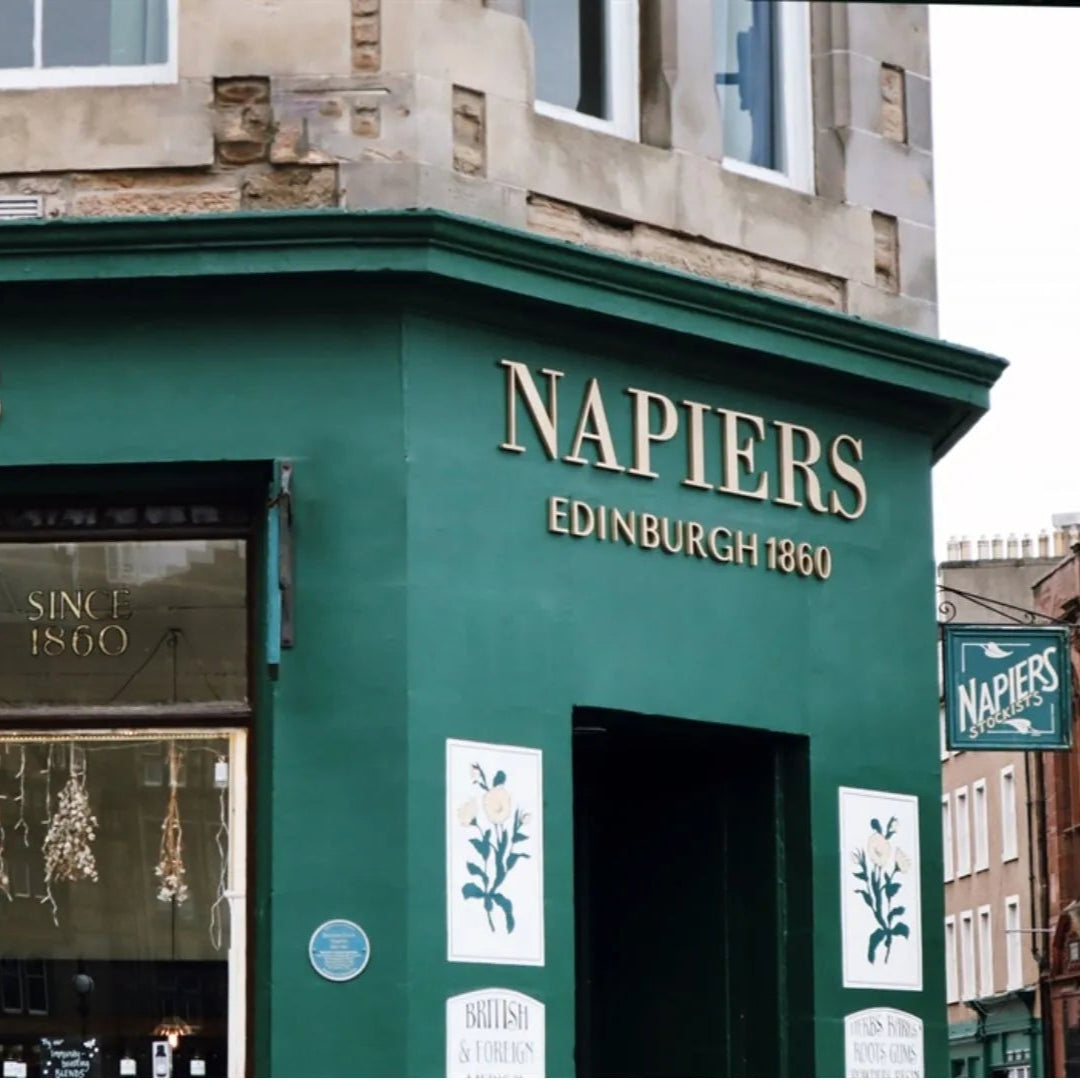 Napiers The Herbalists green shot front in Edinburgh