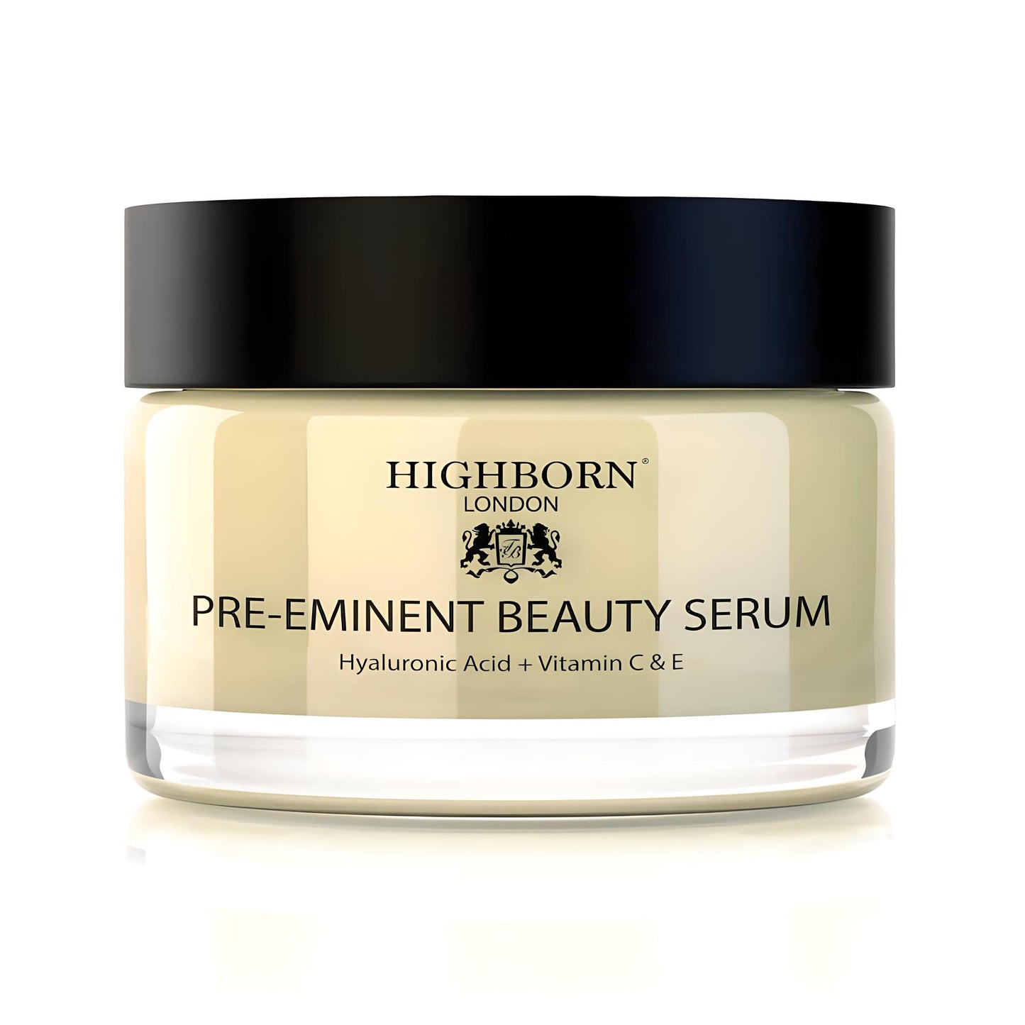 Highborn London Pre-Eminent Beauty Serum jar on a white background