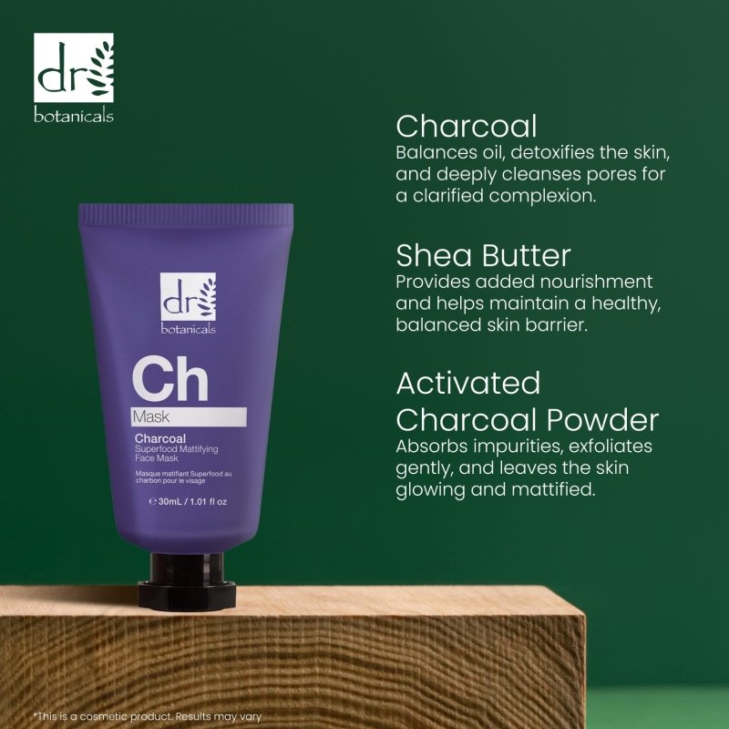 Charcoal Superfood Mattifying Face Mask 30ml